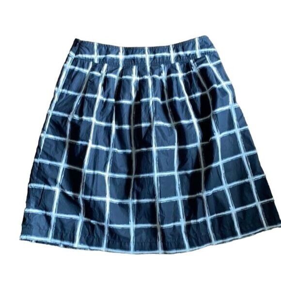 MICHAEL Michael Kors Size 6 Black & White Windowpane Pleated Skirt Size Small - Picture 2 of 7